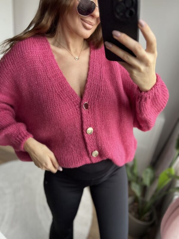 Sweterek moherek CHMURKA malina