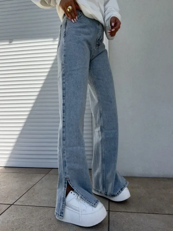 Jeansy FLARED – dark jeans