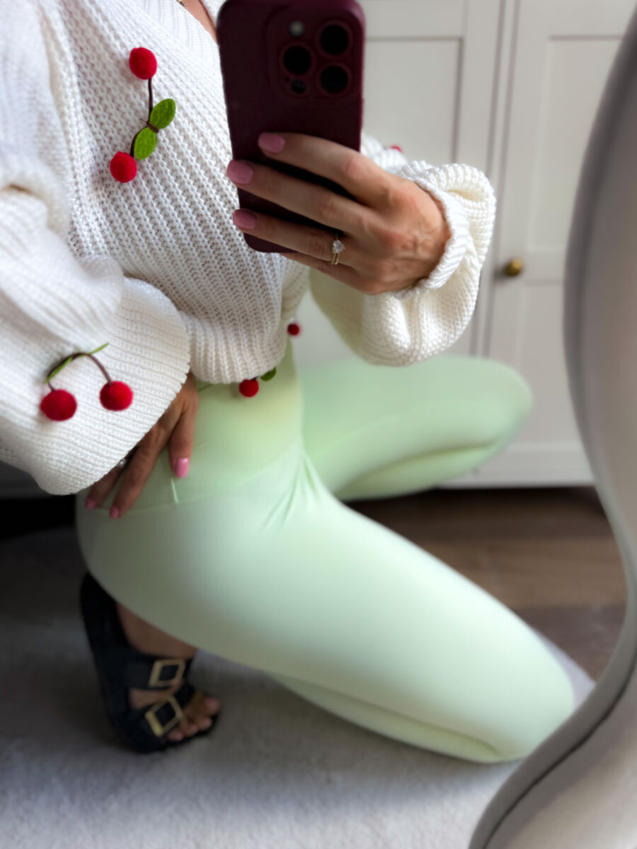 Modelujące legginsy AZARA miętowe - obrazek 3
