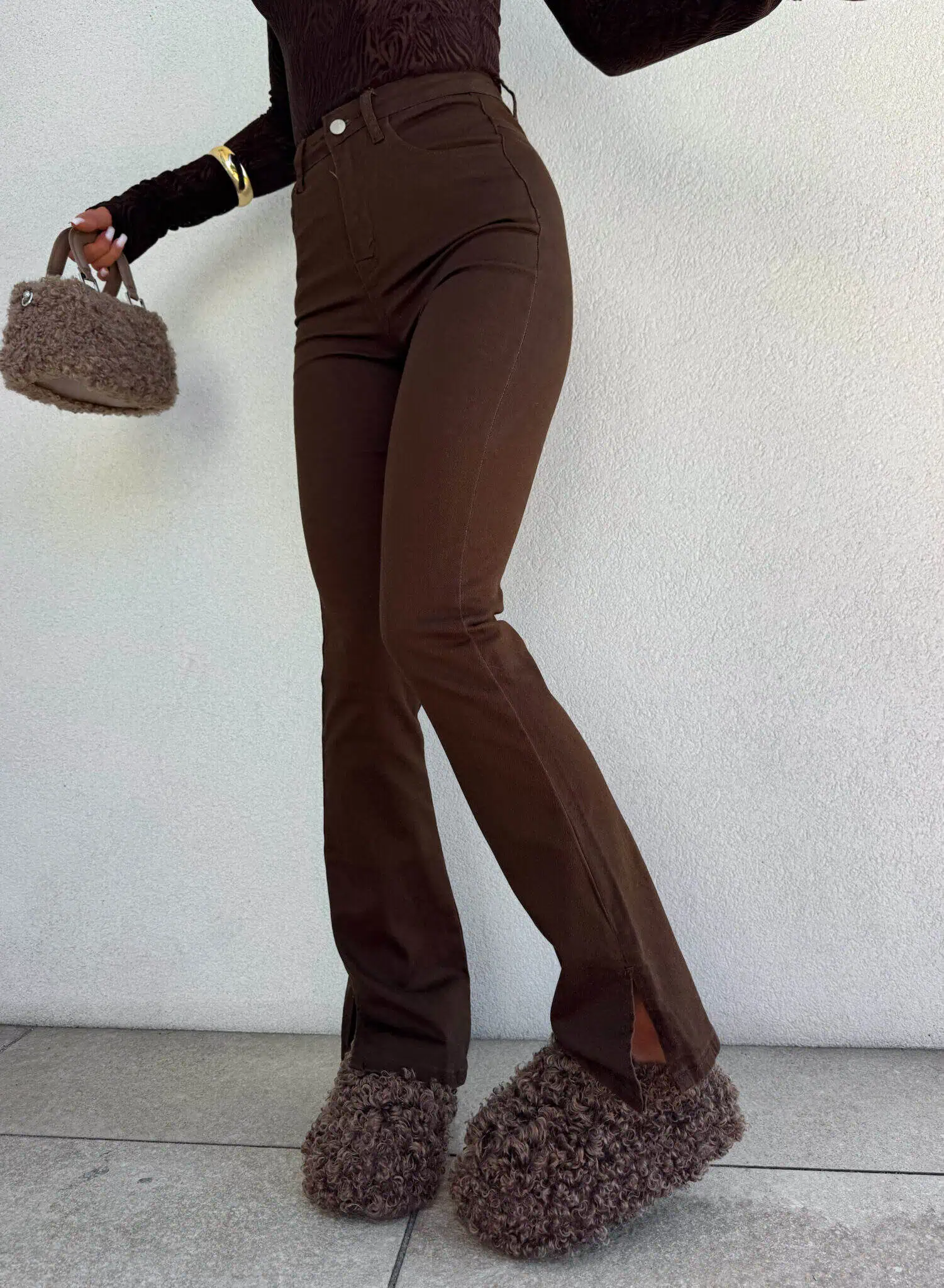 Jeansy DESIGN By Me – czekoladowe - obrazek 2
