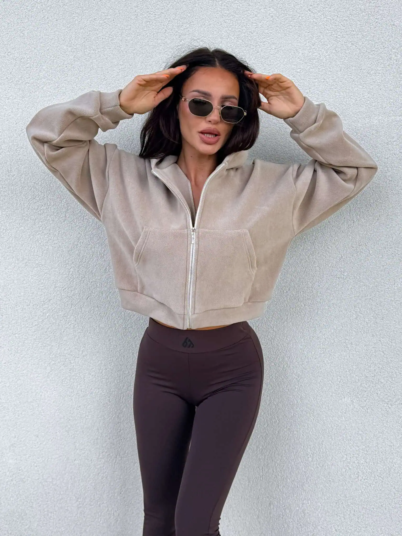 Bluza polarowa BLISS – ciemny beż, preorder