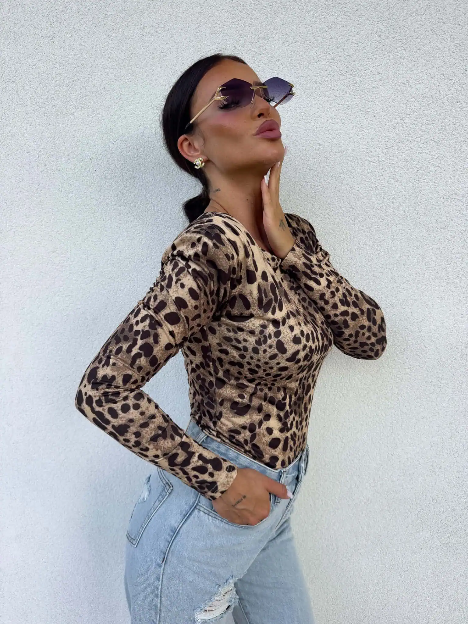 Bluzka ZOE print – lampart - obrazek 2